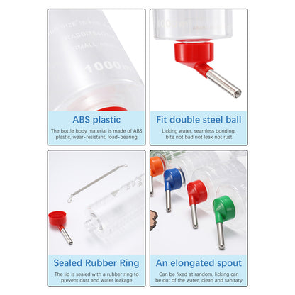 1 pc 1000m | Random Color Small Animal Automatic Water Fountain Hanging Water Bottle