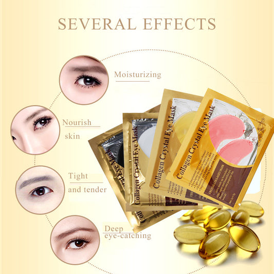 20 pieces, 10 pairs of gold collagen multi-color crystal eye mask skin care eye patch firming moisturizing nourishing eye skin care products