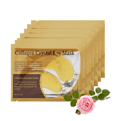 20 pieces, 10 pairs of gold collagen multi-color crystal eye mask skin care eye patch firming moisturizing nourishing eye skin care products