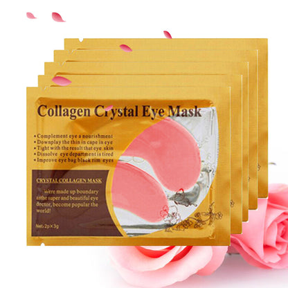 20 pieces, 10 pairs of gold collagen multi-color crystal eye mask skin care eye patch firming moisturizing nourishing eye skin care products