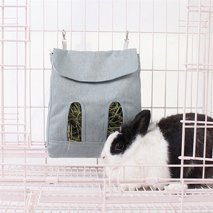 Hanging Bag Feed Bag Holder Feeding Dispenser Container | For Rabbit Guinea Pig Small Animals Pets