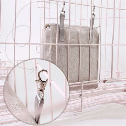 Hanging Bag Feed Bag Holder Feeding Dispenser Container | For Rabbit Guinea Pig Small Animals Pets