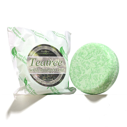 Tea Tree Oil Shampoo Soap for Deep Cleansing and Hair Care Silicone-free and No-Residue Handmade Essential Oil Soap