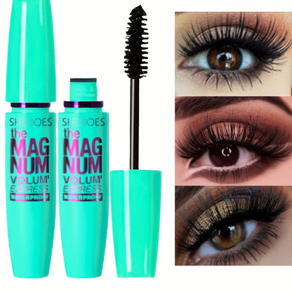 4D Black Lash Set Thickening, Lengthening, Curling, Waterproof Liquid Fiber Mascara