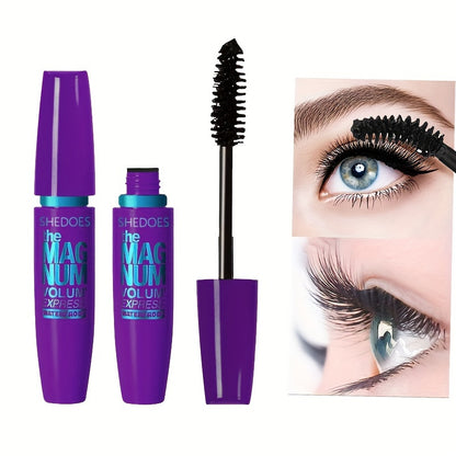 4D Black Lash Set Thickening, Lengthening, Curling, Waterproof Liquid Fiber Mascara