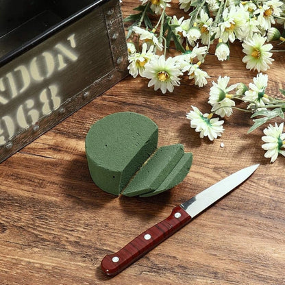 10PCS Green Round Floral Foam Bricks | Dried/Artificial Flower Mud | DIY Flower Arrangement Kit