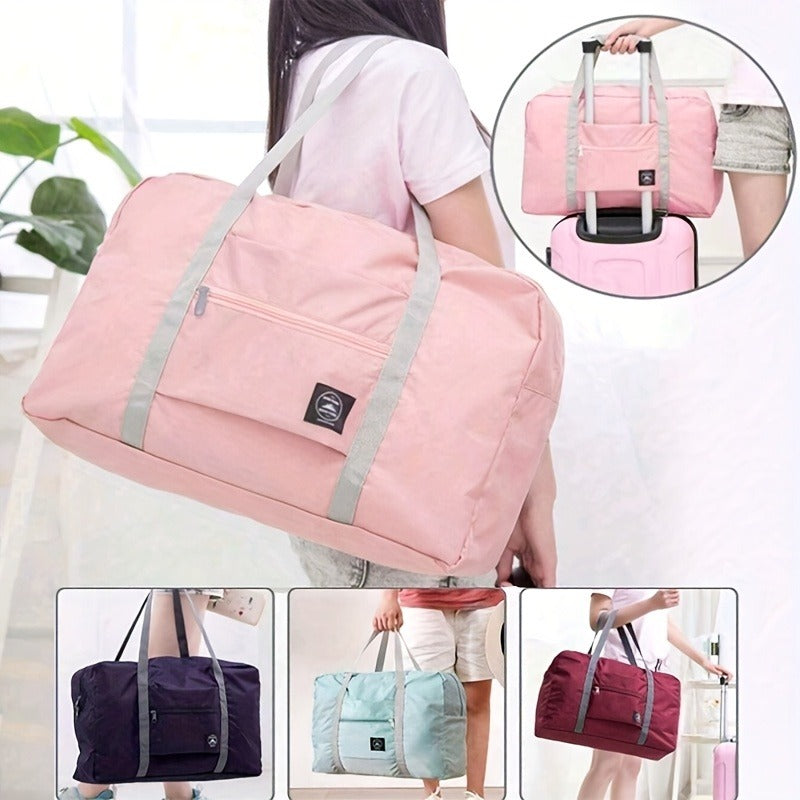 1 Set Foldable Large - Capacity Travel Duffle Bag, Expandable Gym Bag, Portable for Sports, Weekend Luggage for Check - in