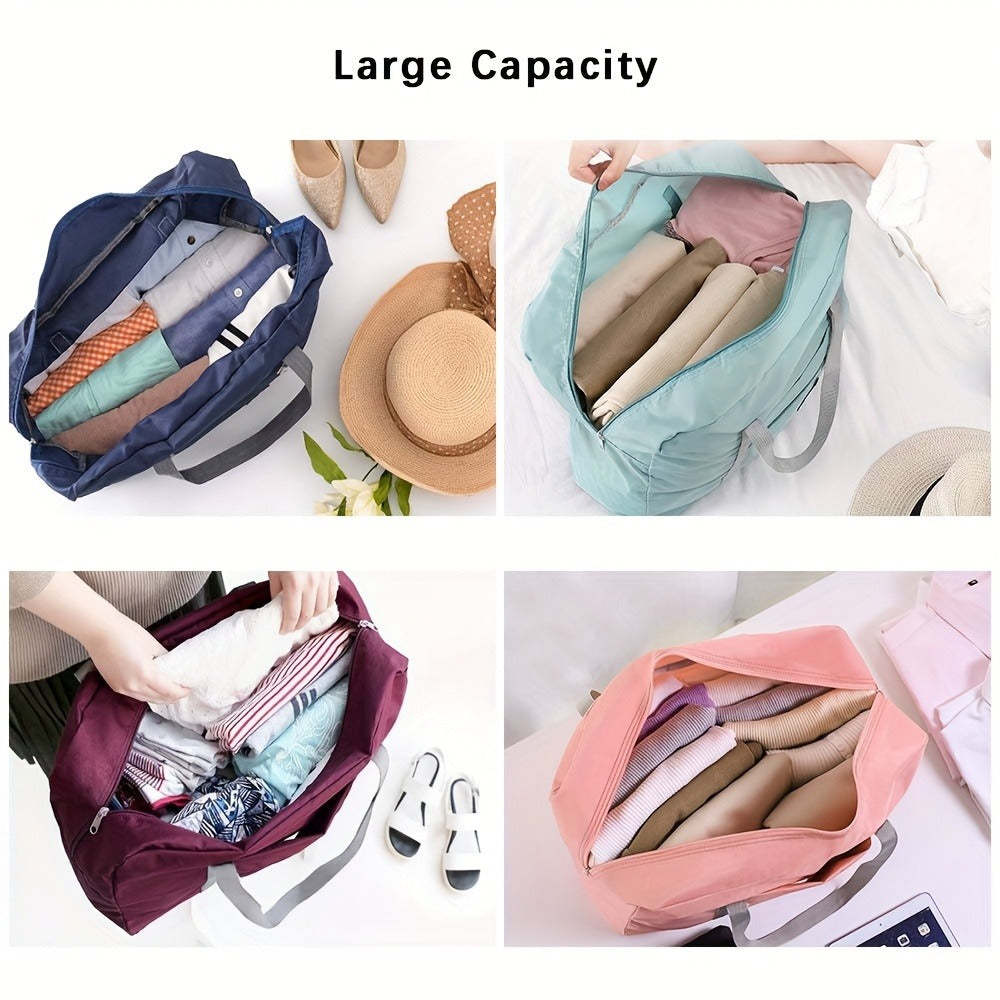 1 Set Foldable Large - Capacity Travel Duffle Bag, Expandable Gym Bag, Portable for Sports, Weekend Luggage for Check - in