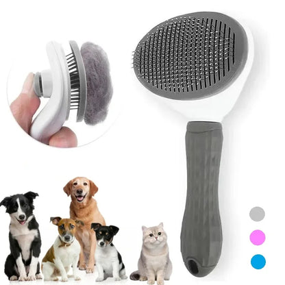 Pet Dog Hair Brush | Cat Comb | Self Cleaning | Pet Hair Removal Brush