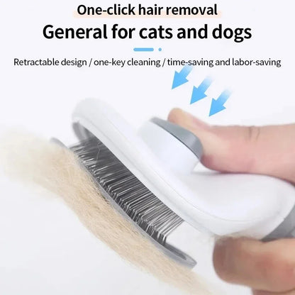 Pet Dog Hair Brush | Cat Comb | Self Cleaning | Pet Hair Removal Brush