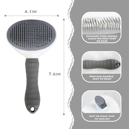 Pet Dog Hair Brush | Cat Comb | Self Cleaning | Pet Hair Removal Brush