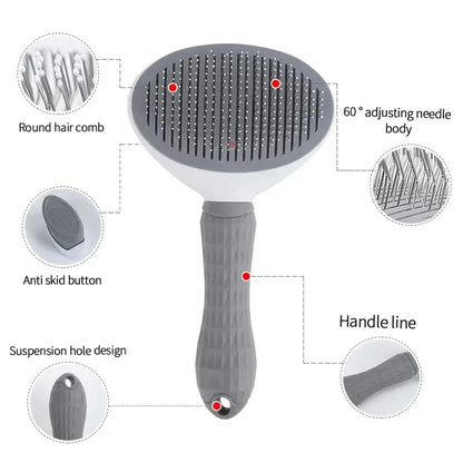 Pet Dog Hair Brush | Cat Comb | Self Cleaning | Pet Hair Removal Brush