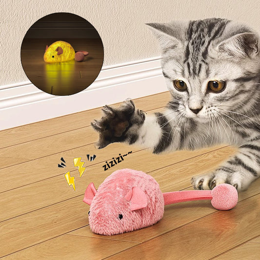 New interactive mouse plush cat chew toy, relieve boredom interactive pet toy