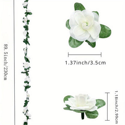 250cm Artificial Rose Garland | Wedding Home Room Decor | Long Fake Rose String Lights