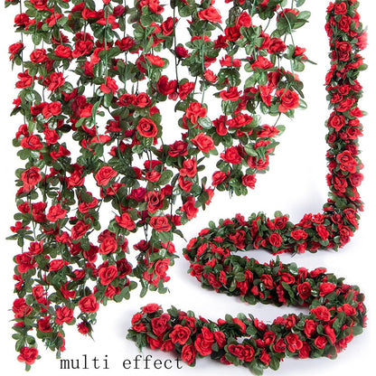 250cm Artificial Rose Garland | Wedding Home Room Decor | Long Fake Rose String Lights