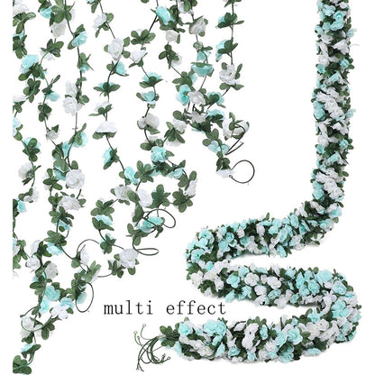250cm Artificial Rose Garland | Wedding Home Room Decor | Long Fake Rose String Lights