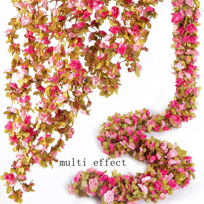 250cm Artificial Rose Garland | Wedding Home Room Decor | Long Fake Rose String Lights