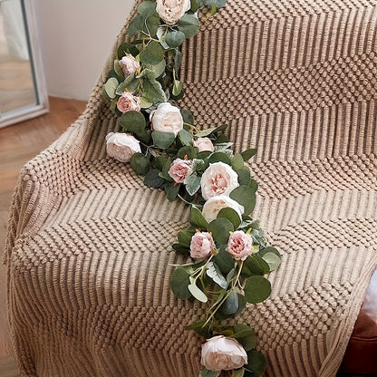 Artificial Peony Rose Vines | Faux Floral Garland | Wedding Party Decorations