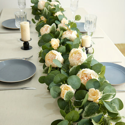 Artificial Peony Rose Vines | Faux Floral Garland | Wedding Party Decorations