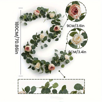 Artificial Peony Rose Vines | Faux Floral Garland | Wedding Party Decorations