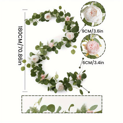 Artificial Peony Rose Vines | Faux Floral Garland | Wedding Party Decorations