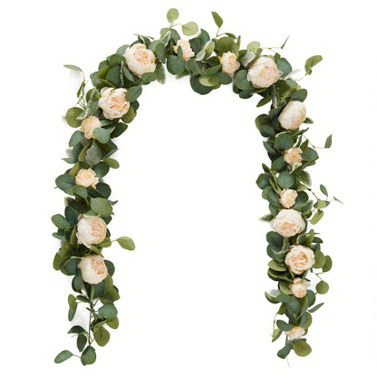Artificial Peony Rose Vines | Faux Floral Garland | Wedding Party Decorations