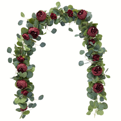 Artificial Peony Rose Vines | Faux Floral Garland | Wedding Party Decorations