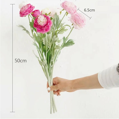 3 Elegant Silk Peony Artificial Flower Bouquet | Home Decor | Lifelike Floral Arrangement