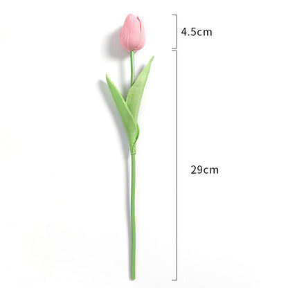 10Pcs PE Artificial Tulip Bouquet | Wedding Fake Flower Decor | Floral Arrangement Supplies