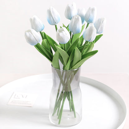 10Pcs PE Artificial Tulip Bouquet | Wedding Fake Flower Decor | Floral Arrangement Supplies