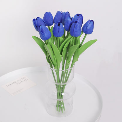 10Pcs PE Artificial Tulip Bouquet | Wedding Fake Flower Decor | Floral Arrangement Supplies