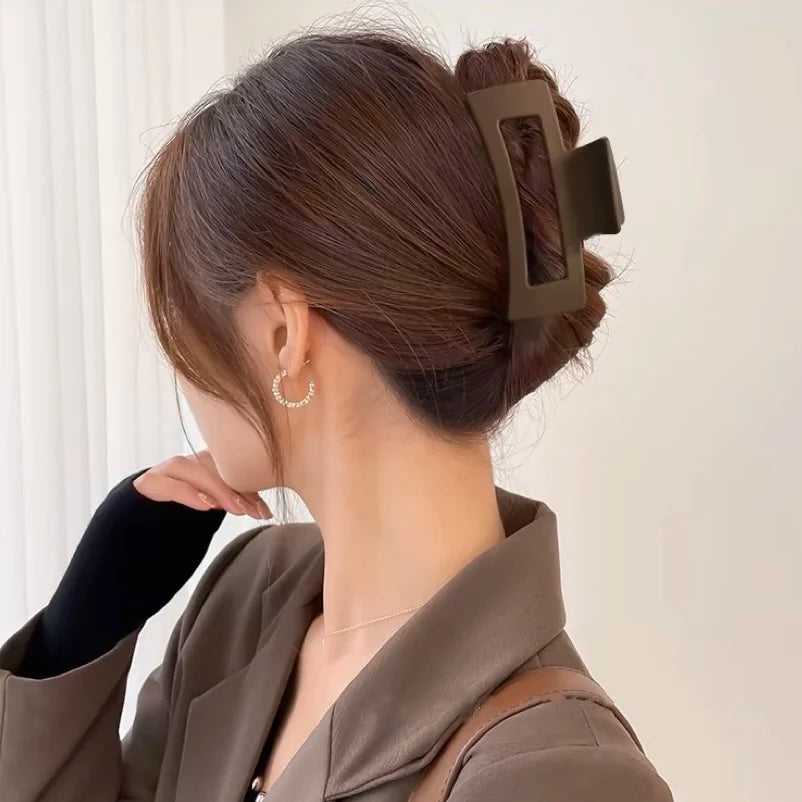 4Pcs Set Women Girls Claw Clips Coffee Black Hair Claw Nonslip Crab Hairpins Barrette Fashion Hair Accessories Gifts