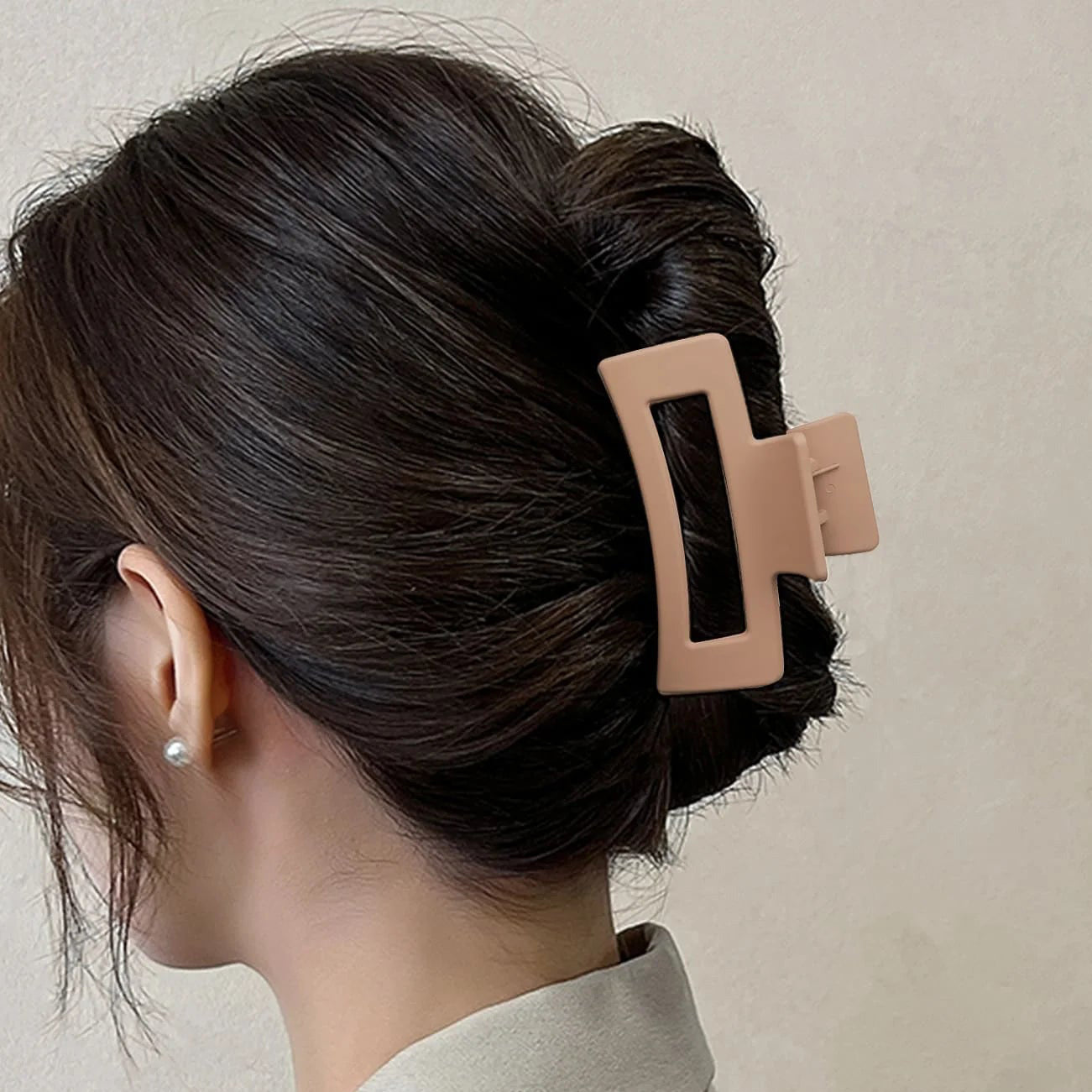 4Pcs Set Women Girls Claw Clips Coffee Black Hair Claw Nonslip Crab Hairpins Barrette Fashion Hair Accessories Gifts
