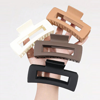4 Teile/satz Frauen Mädchen Haar Klaue Clips Kaffee Schwarz Haar Klaue Rutschfeste Krabben Haarnadeln Haarspange Mode Haar Zubehör Geschenke 