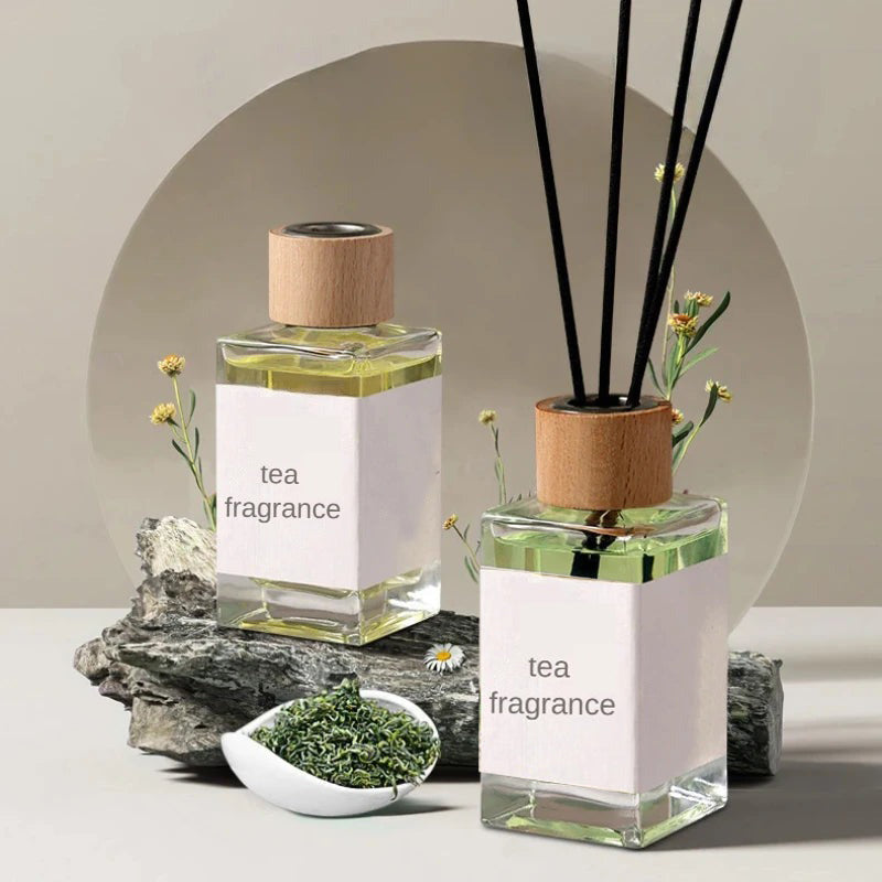 100ml Tea Fragrance Fire-free Aromatherapy Indoor Long-lasting Wardrobe Fire-free Essential Oil Ornaments for Home