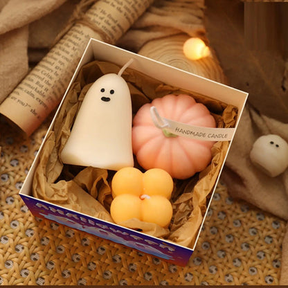 Halloween Scented Candle Ghost Pumpkin Gift Box Set | Aromatherapy Holiday Cute Gift | Home Fragrance Decoration Ornament Atmosphere