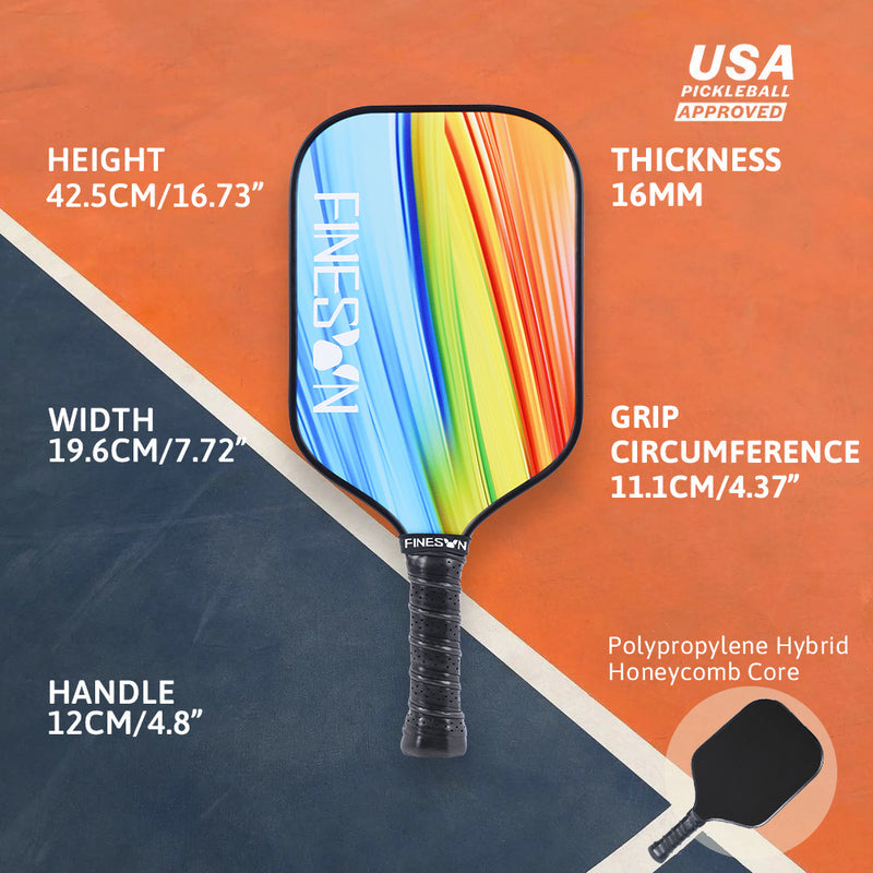 USAPA Compliant Fiberglass Pickleball Paddle Set | Enhanced Power + Carry Bag (Best Gift for Beginners)