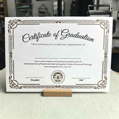 Custom Personalized Premium Pattern Certificate & High-End Card Customization Service