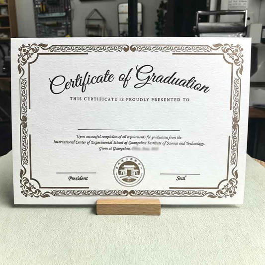 Custom Personalized Premium Pattern Certificate & High-End Card Customization Service