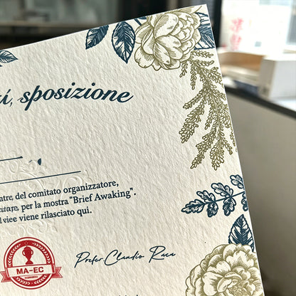 Custom Personalized Premium Pattern Certificate & High-End Card Customization Service