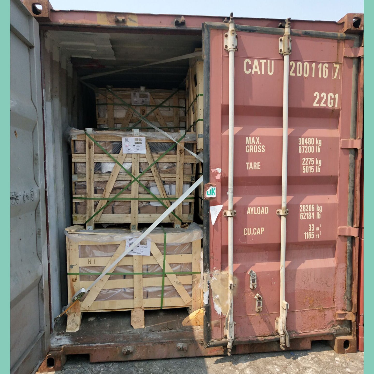 Outdoor Stone Square Umbrella Base - Mosaic Collage Design, Stable and Attractive