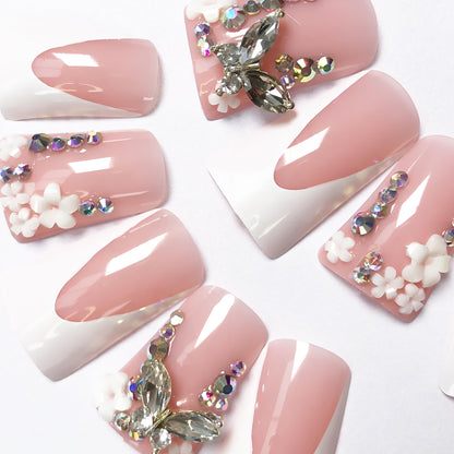 Colorful rhinestone nail polish, personalized luxury with one click