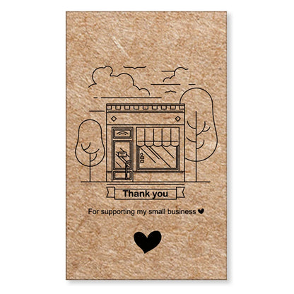30pcs Natural Kraft Paper Thank You Card Enterprise Store Business Thank You Order Card Wholesale Custom Gift Decoration Card