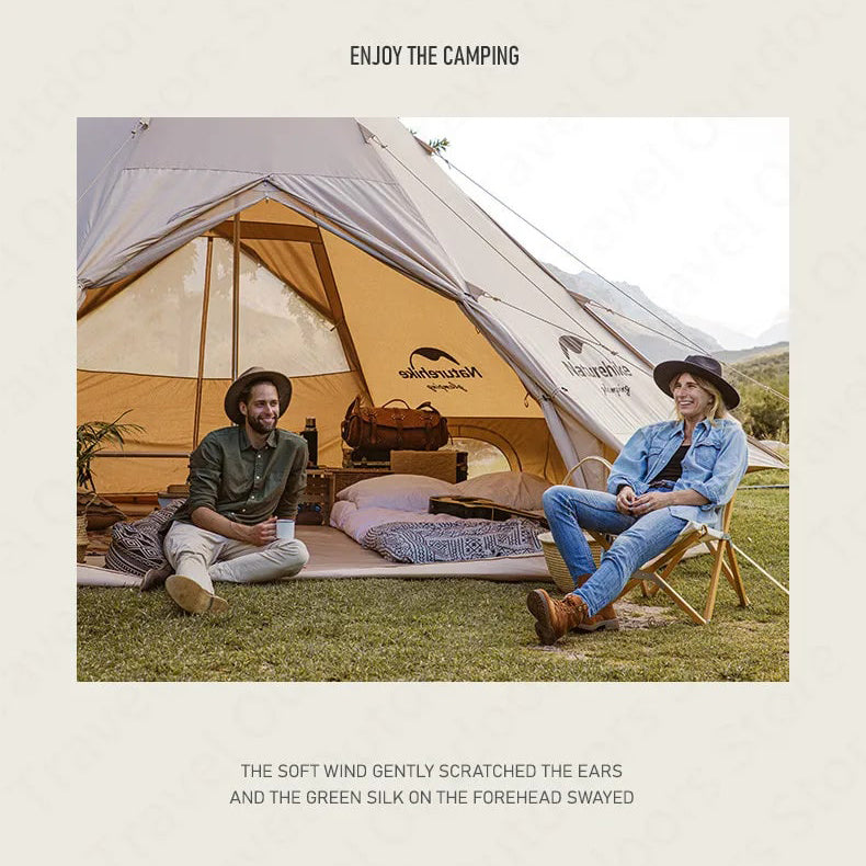 3-4 PERSON TENT 20㎡ Large Camping Tent | Tribal Pyramid Tent | Outdoor Windproof Family Tent Luxury Canopy