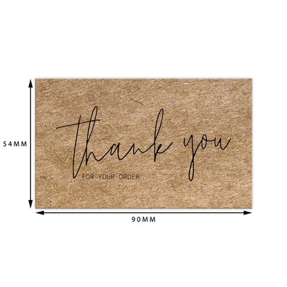 30pcs Natural Kraft Paper Thank You Card Enterprise Store Business Thank You Order Card Wholesale Custom Gift Decoration Card
