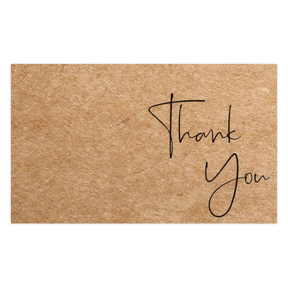 30pcs Natural Kraft Paper Thank You Card Enterprise Store Business Thank You Order Card Wholesale Custom Gift Decoration Card