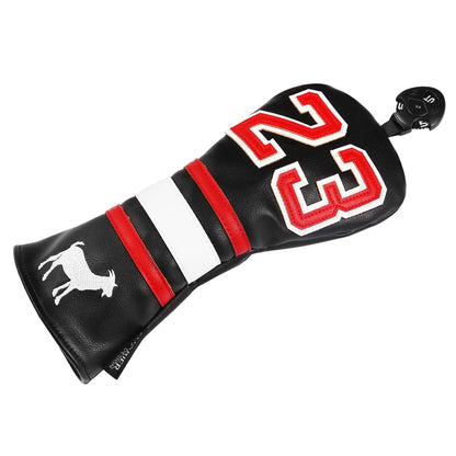 PU Leather Number 23 Golf Club Headcover Set Golf 460CC Driver and FW  Fariway Wood Hybird Cover