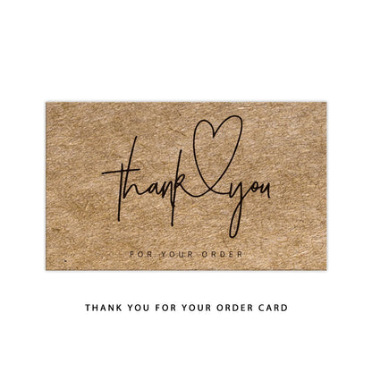 30pcs Natural Kraft Paper Thank You Card Enterprise Store Business Thank You Order Card Wholesale Custom Gift Decoration Card