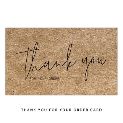30pcs Natural Kraft Paper Thank You Card Enterprise Store Business Thank You Order Card Wholesale Custom Gift Decoration Card