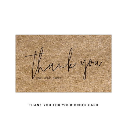 30pcs Natural Kraft Paper Thank You Card Enterprise Store Business Thank You Order Card Wholesale Custom Gift Decoration Card